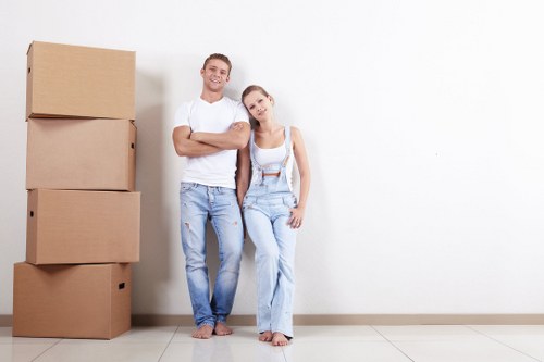 Professional movers handling furniture pick-up in Storage Lambeth